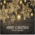 thumbnail image 6 of GZHJMY Wood Christmas Gold Snowflake Cloth Napkins Washable Reusable Polyester Dinner Napkins 20 x 20 Inch for Home Weddings Parties Holiday Table Napkins Set of 4, 6 of 6