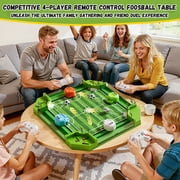 KNMDU Remote Control Foosball Table, 4-Player Sports Character Soccer Toy for Kids and Family, Ages 6+