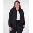 thumbnail image 3 of Hanes Womens Scrubs Bomber Scrub Jacket, Comfort Fit, Snap & Zip Pockets, Sizes XS-3XL, 3 of 11