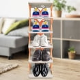 thumbnail image 4 of Vikakiooze Multi Layer Creative Shoe Rack Household Small Shoe Cabinet Economic Dormitory Door Shoe Rack Installation Free Folding Shoe Cabinet, 4 of 5