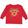 thumbnail image 3 of Inktastic Girl Reindeer Boys or Girls Long Sleeve Toddler T-Shirt, 3 of 5