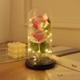 thumbnail image 1 of Lámpara LED con cubierta de cristal y rosa eterna, simulación de flor, regalo creativo de San Valentín Qixi, 1 of 5