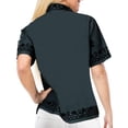 thumbnail image 2 of HAPPY BAY Women's Fashion Casual Button Down Short-Sleeve Hawaiian Shirt For Womens Blouses Holidays Beach Summer Ladies Tops M plus-size Grey_X451, 2 of 3