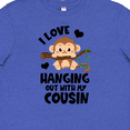 thumbnail image 4 of Inktastic Monkey I Love Hanging out with My Cousin Youth T-Shirt, 4 of 5