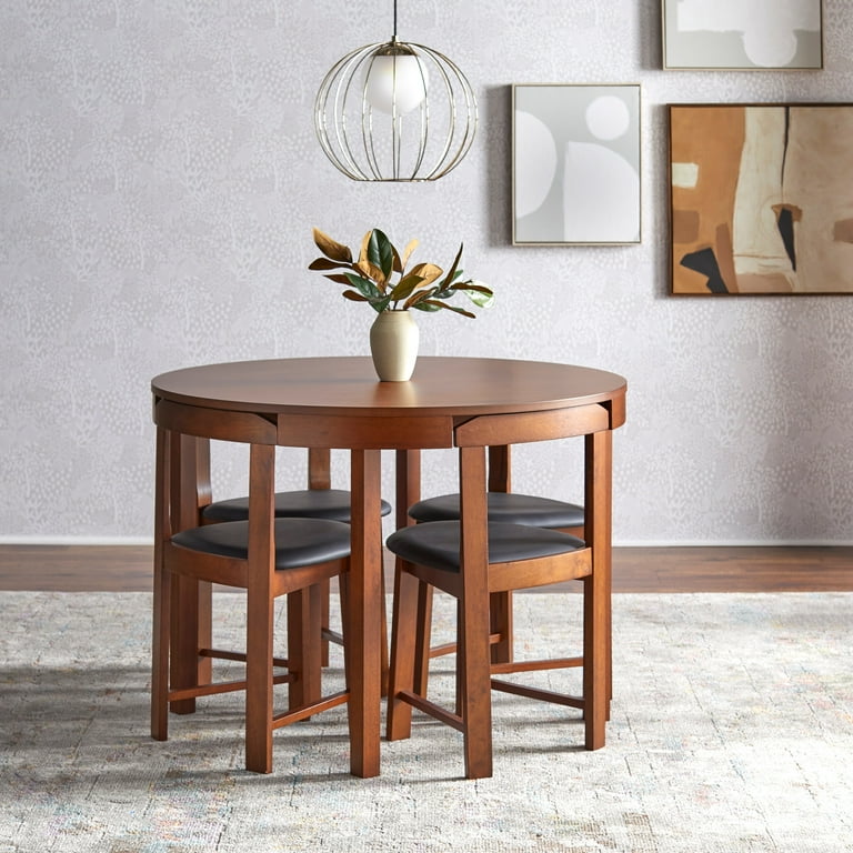 TMS Gino Sturdy 5-Piece Kitchen Dinette Set with Four Chairs