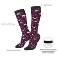 thumbnail image 6 of Fotbe Space Dinosaur print Women's Men's Novelty Crew Socks Cotton Socks Knee High Socks for Walking,Running,Nurses,Pregnancy, 6 of 8
