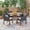 Multi-Color, variant on Jon Outdoor 5 Piece Acacia Wood and Wicker Dining Set with Cushions, Gray, Gray, Silver