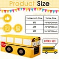 thumbnail image 2 of Mantel Oudain School Bus de 6 pies, tela lavable de poliéster, 2 of 6
