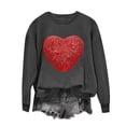 thumbnail image 2 of Meichang Chandails en Molleton Mignons pour Femmes, Chandail en Molleton de la Saint-Valentin, Chandail en Molleton Graphique Drôle d'Amour, Manches Longues, Col Rond, Décontracté, Vacances, 2 of 4