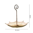 thumbnail image 2 of YAMB Vintage Umbrella Hanging Bird Feeder, Weather-Resistant Resin Outdoor Tray Feeder with Hook, Easy Refill & Clean Feeding Station for Finches Sparrows Small Wild Birds, 6.5×7.1 Inch, 2 of 6