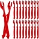thumbnail image 1 of Juego de 20 galletas para patas de cangrejo: herramientas para langostas, cangrejos, langostinos, camarones, abrelatas, cuchillos y herramientas para mariscos., 1 of 6