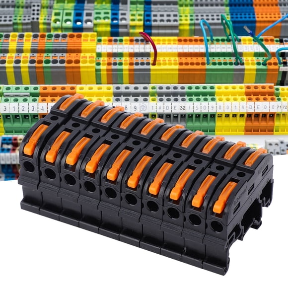 Rail Type Wire Connector, Convenient Wire Fast Connectors, Durable For Electronic Component Professional Use Electronic Enthusiasts General Purpose Black