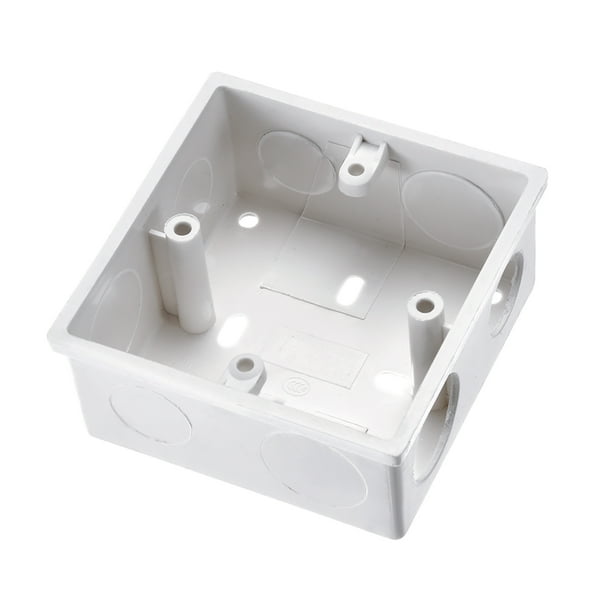 Surface Mounted Wiring Box Electric Wire Outlet 86 Type PVC White Surface Mounted Wiring Box Electric Wire Outlet 86 Type PVC White