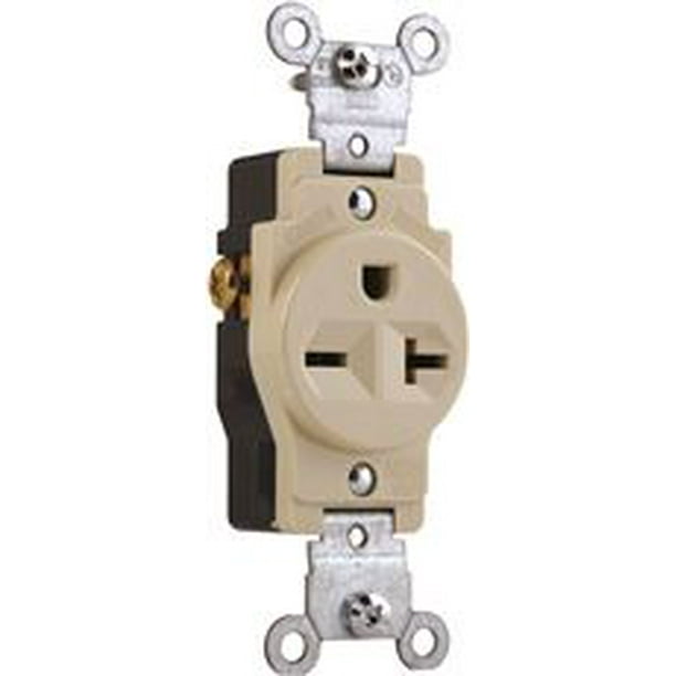 SINGLE RECEPTACLE, COMMERCIAL GRADE, NEMA 620R, 250 VOLT, 20 AMP
