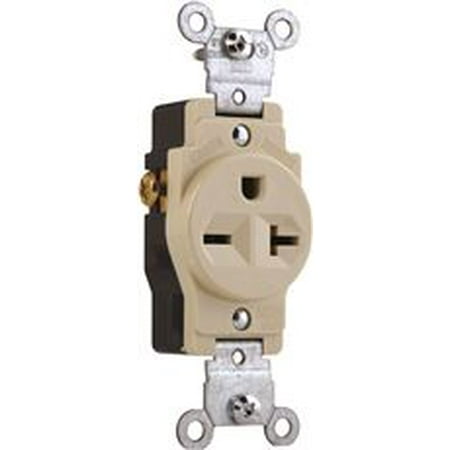 SINGLE RECEPTACLE, COMMERCIAL GRADE, NEMA 6-20R, 250 VOLT, 20 AMP