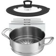 thumbnail image 2 of Set of 2 Vented Tempered Glass Universal Lid for Pot Pan Skillet with Heat Resistant Silicone Microwave Splatter Cover Microwave Safe Fit 6.5" 7" 7.5" and 11.5" 12" 12.5" Black, 2 of 9
