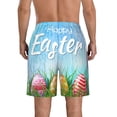thumbnail image 3 of Bixox Men's Happy Easter printing Casual Classic Fit Short Summer Beach Shorts, 3 of 6