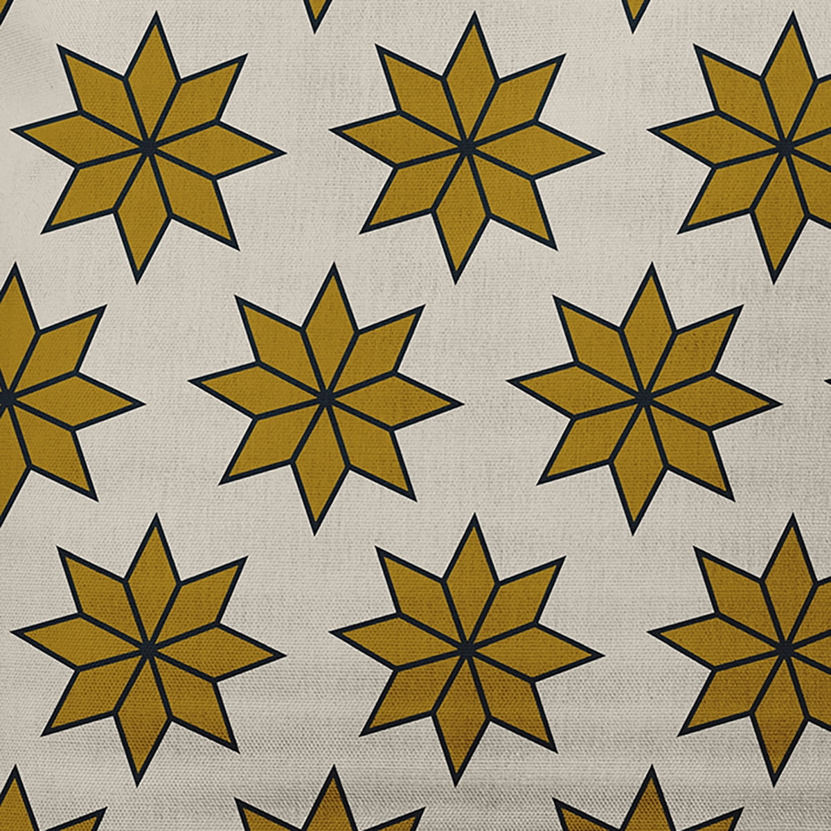 Simply Daisy Gold Colored Christmas Stars Christmas Soft Spun Polyester Decorative Throw Pillow, 16" x 16"