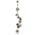 thumbnail image 1 of 14g 7/16's Navel with Gem Drops Dangle Charm, 1 of 1