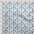 thumbnail image 4 of oneOone Polyester Spandex Medium Blue Fabric Beach Sewing Craft Projects Fabric Prints By Yard 56 Inch Wide, 4 of 4