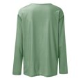 thumbnail image 5 of Olyvenn Womens Tops Plus Shirts Winter Fall Fashion 2023 Crew Neck Tees Raglan Sleeve Long Sleeve Blouse Classic Stylish Solid Pullover Dressy Casual Autumn Lady Shirts Trendy Mint Green 12, 5 of 5