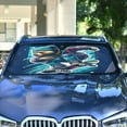 thumbnail image 4 of Cool Skater Bear Car Windshield Sun Shade Foldable Car Front Window Visor Heat and UV Protection 55x27.6, 4 of 8
