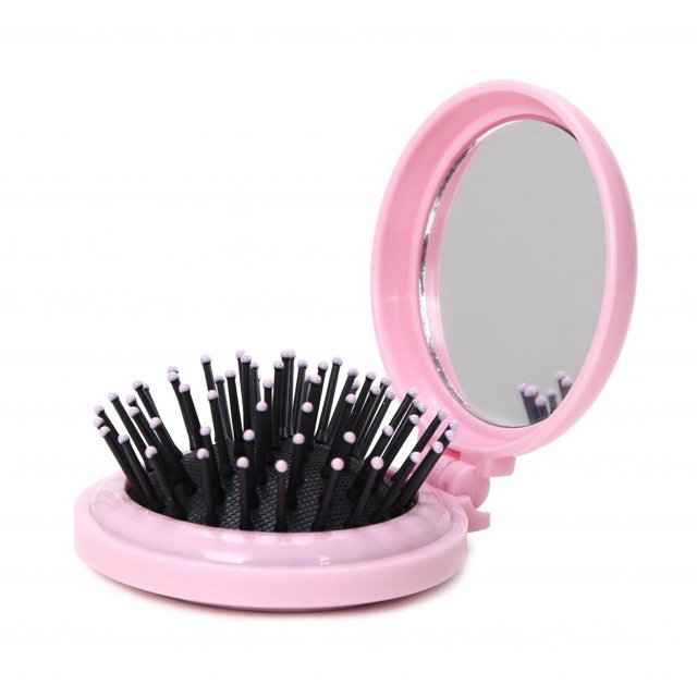 1 Uds. Mini peine plegable de bolsillo con espejo, juego de viaje, Idea de regalo Adepaton YZY347-3
