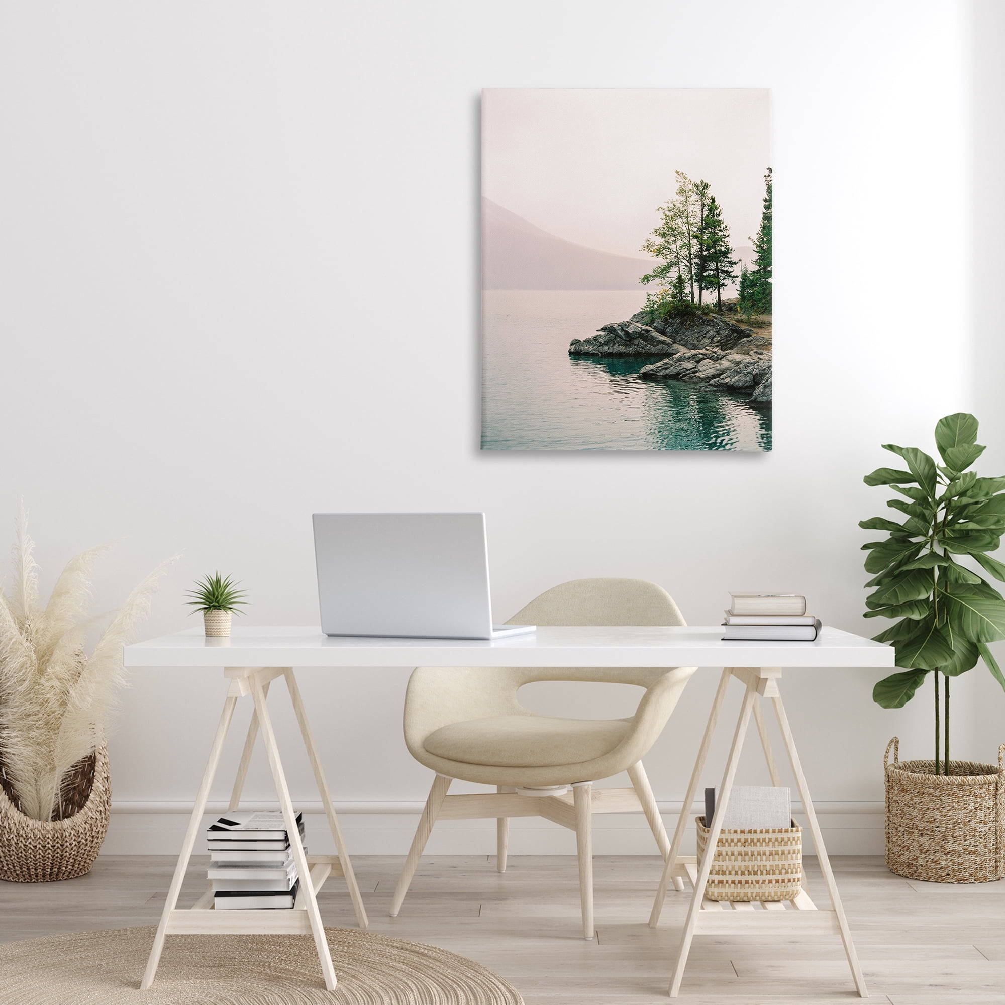 Stupell Industries Rocky Inlet Cove Landscape Photography Gallery Wrapped Canvas Art Print Wall Art, 30 x 40