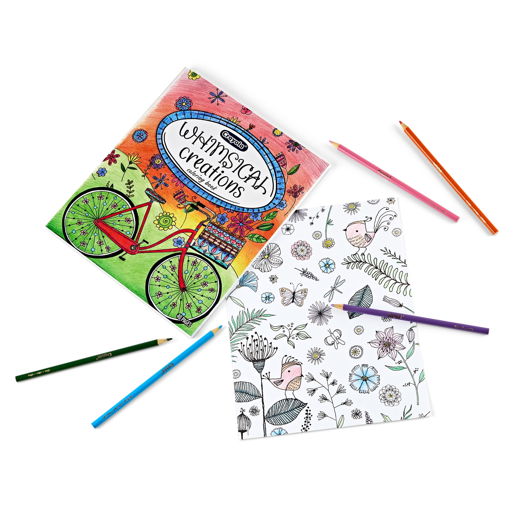 Crayola Whimsical Creations Coloring Book for Adults, Adult Coloring Pages, 40 Pages, Pack of 2