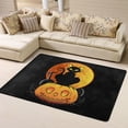thumbnail image 1 of DouZhe Vintage Pumpkin Skull Black Cats Pattern Area Rugs Non-Slip Machine Washable Floor Mat, Style Carpet Doormat, 63x48 inches, 1 of 6