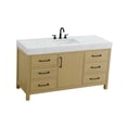 thumbnail image 6 of Elegant Kitchen and Bath 60 inch Single Bathroom Vanity In Honey Brown, 6 of 10