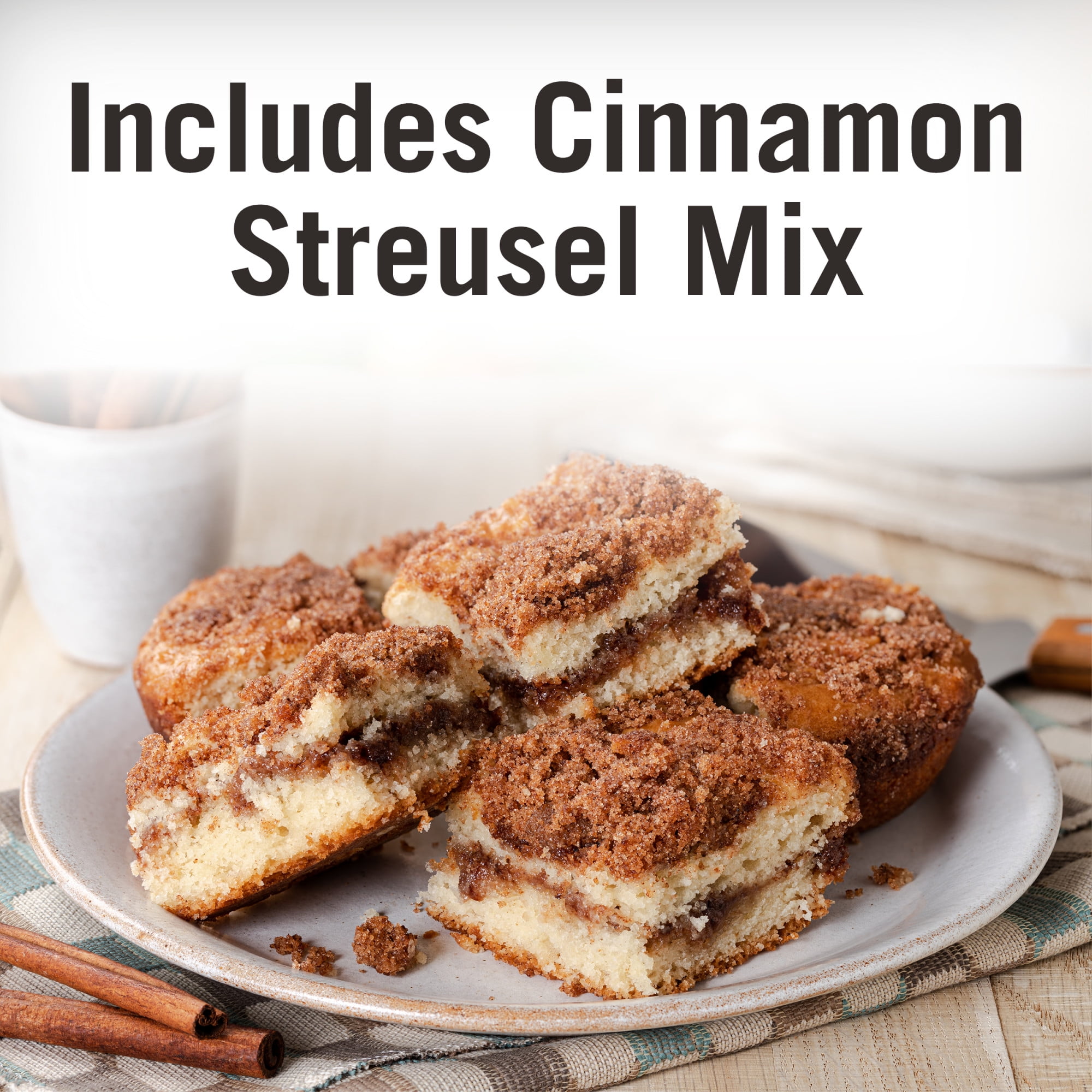 (6 pack) White Lily Cinnamon Crumb Cake Mix, 20.35 OZ Box