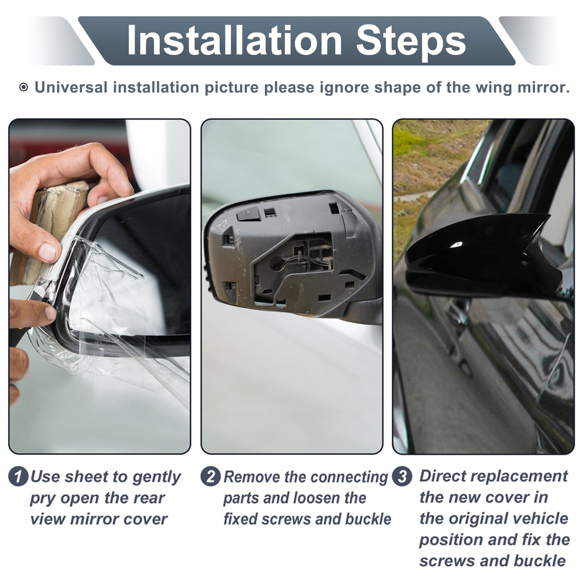 Unique Bargains Left Driver Side Mirror Cover Cap for Lincoln MKZ 2013-2017
