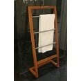 thumbnail image 2 of Patented Sula™ Angled Teak & Stainless Towel Stand, 2 of 4