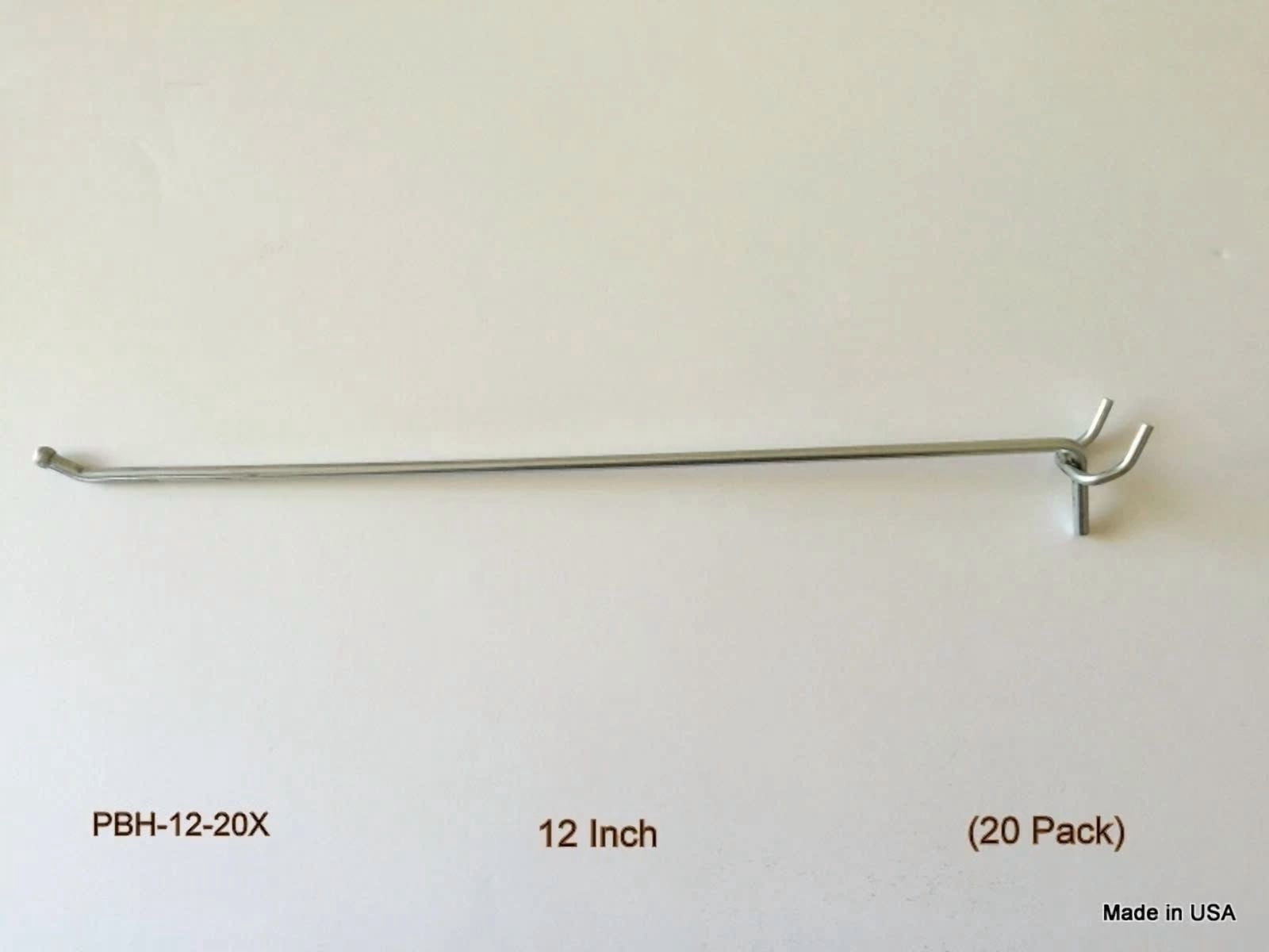CRESTIN- (20 Pack) 12 Inch All Metal Mega Peg Kit Or Garage Shelf Hanger Pegboard Hooks