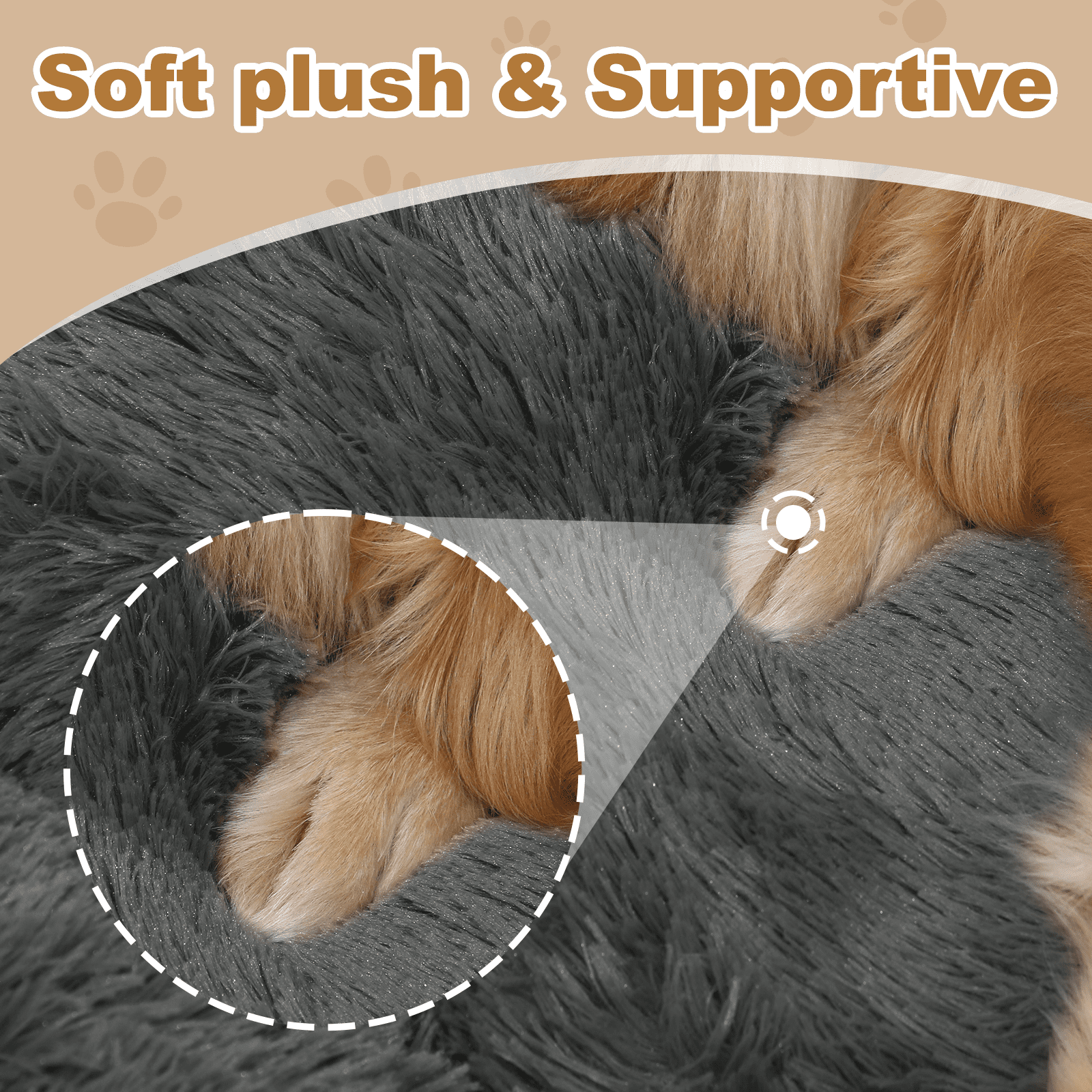 Extra Large 67" X 43" X 8" Orthopedic Pet Bed For Humans And Dogs, Plush High-Loft Mattress With Removable Handles & Non-Slip Bottom - DarkGrey
