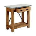 thumbnail image 4 of Alaterre Millwork 30" Wood and Zinc Metal Console/Media Table with Two Drawers, 4 of 8