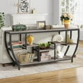 thumbnail image 1 of Tribesigns Sofa Console Table, 71 Inch Extra Long Console Table with Shelves, Rustic Behind The Couch Table with Storage for Entryway, Hallway, Living Room, 1 of 8