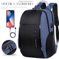thumbnail image 2 of Mochila ANTIRROBO Shendy Vendy de gran Capacidad con Cargador USB color azul Negro y Gris 46cm X 30cm X 15cm, 2 of 8