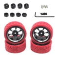 thumbnail image 3 of RC Wheel Rims and Tires RC Car Tires for WPL C14 C24 C34 C44 B14 B16 B24 6 1/16 RC Car Update Accessories , Red, 3 of 6