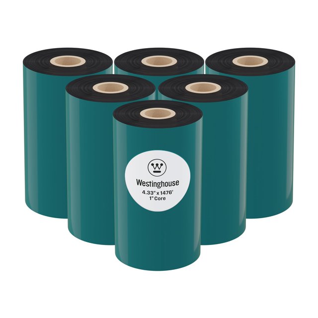Cinta de transferencia térmica Westinghouse, 4,33 cm x 450 m, Zebra ZT410