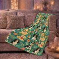 thumbnail image 6 of Autumn Pumpkin Dog Floral Pattern, Cozy Pet Portrait Pattern, Warm Flannel Blanket for Living Room and Reading Nook, Dog Lovers Thanksgiving Gift, Pet Lover Home Decor, 6 of 9