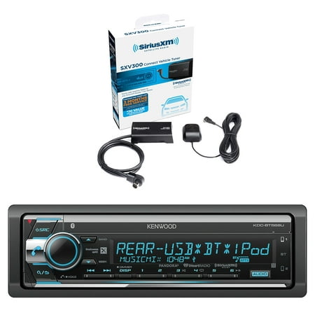 Kenwood In-Dash Detachable Face AM/FM/CD/MP3 Car Stereo Receiver with Bluetooth and Sirius Vehicle Satellite Radio