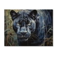 thumbnail image 3 of Designart "Gaze of the Panther I" Animals Print on Natural Pine Wood, 3 of 5