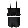 thumbnail image 6 of NAISIBABY Girls Swimsuit 2-Piece, Cute Ruffle Tops with High Waist Boyshorts Swimwear Summer Beach Bathing Suit Black 14T, 6 of 8