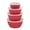 Red, variant on YIKA Freshness Lock Food Containers - Stackable 4-Piece Set with Lid, Fridge Storage & Cutlery Holder (Red)