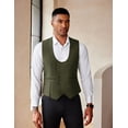 thumbnail image 3 of COOFANDY Men's Formal Suit Vest Slim Fit Dress Vest Double Breasted Waistcoats for Tuxedo, 3 of 6