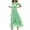 Green, variant on Petite Summer Dresses For Women Women'S Fashionable Summer Casual Floral V Neck Short Sleeved Long Dress Long(Gray,M)