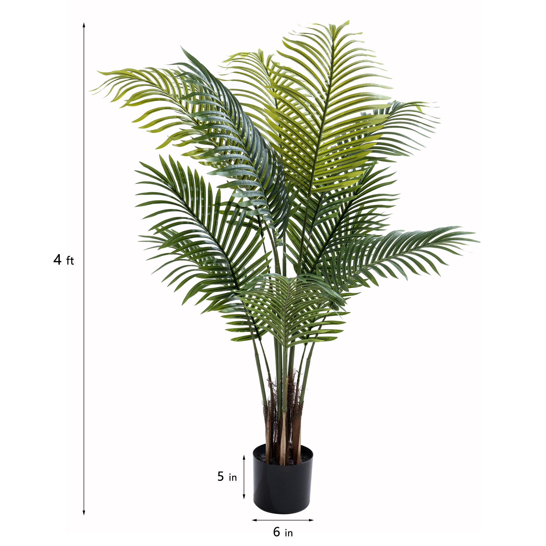 Hiplants 4 Feet Artificial Palm Tree, Pre-Potted photo 3