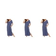 thumbnail image 3 of Qarigey Batas de mujer: favorecedoras y cómodas para el día a día Camisones y camisones de mujer Camisón Ropa de dormir Manga azul M Type1 NO1, 3 of 6
